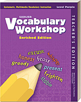 Vocabulary Workshop Teacher's Edition Level Purple, Grade 2 (with Answer Key to Tests, Forms A and B)