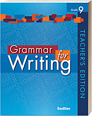 Grammar for Writing Teacher's Edition Level Blue, Grade 9