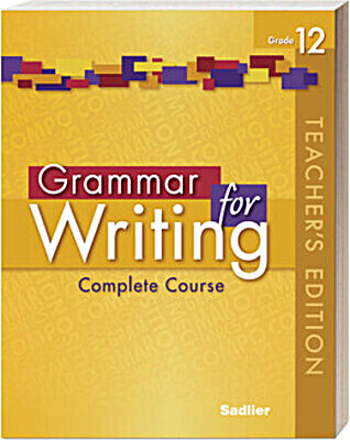 Grammar for Writing Teacher's Edition Level Gold, Grade 12