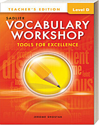 Vocabulary Workshop Enriched Teacher's Edition Grade 9, Level D